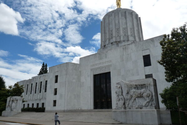The front of the Oregon State Capitol building in Salem, OR. Taken in Aug 2010.