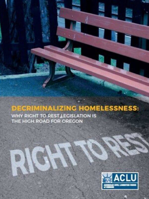 decriminalizing homelessness report cover