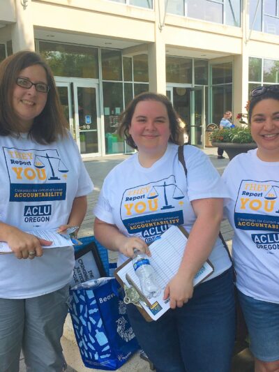 volunteers at the launch of They Report to You