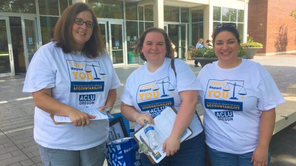 volunteers at the launch of They Report to You