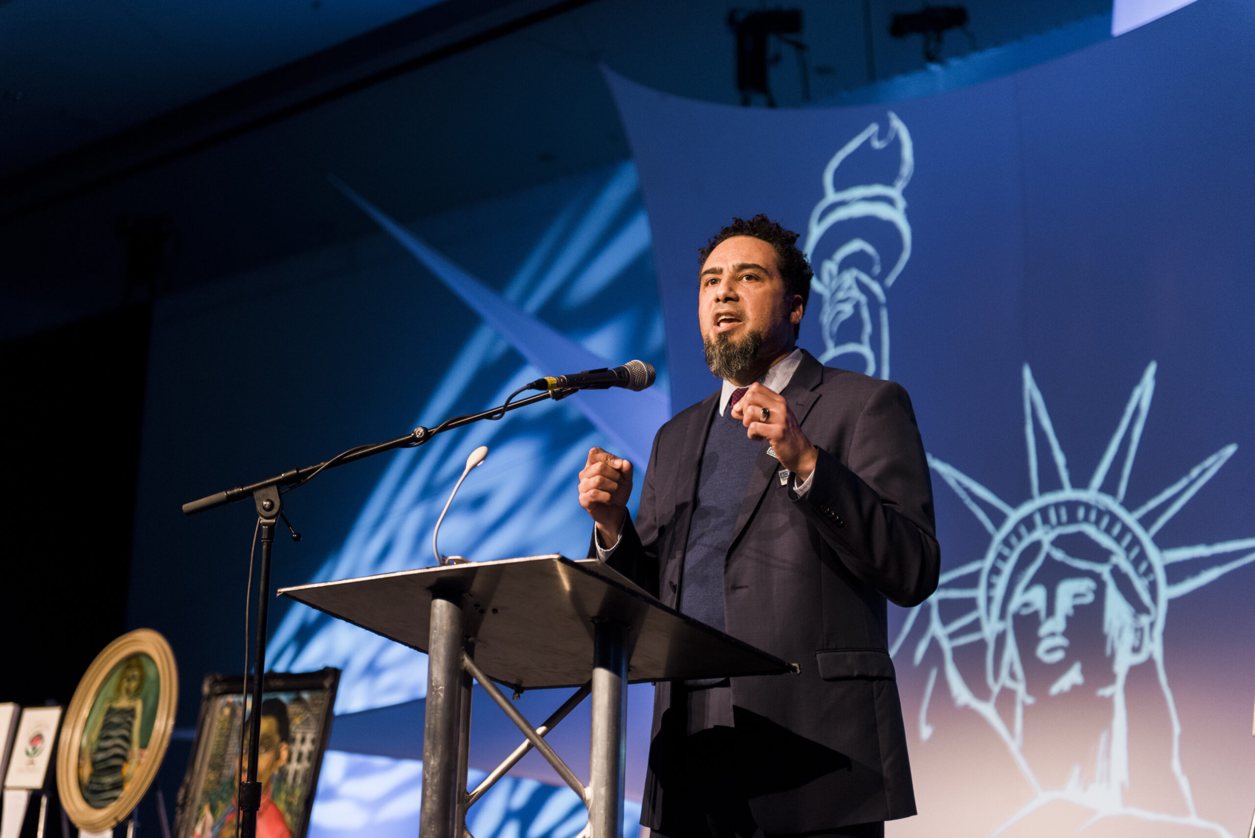 David Rogers speaks at the Liberty Dinner