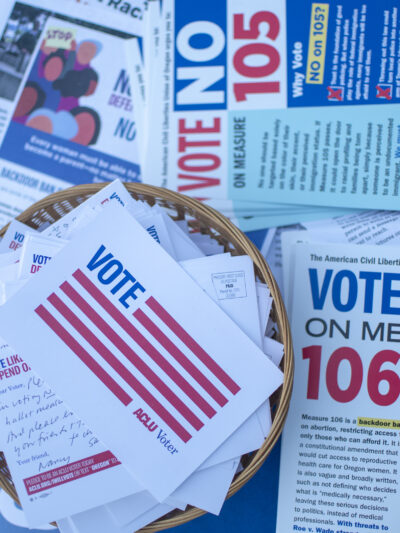 no on Measure 105 and Measure 106