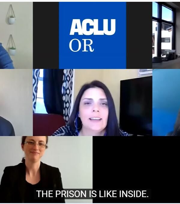 screenshot of webinar with several speakers and interpreters