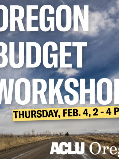 Oregon Budget Workshop