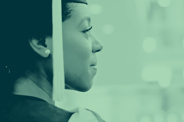 Person with a graduation cap