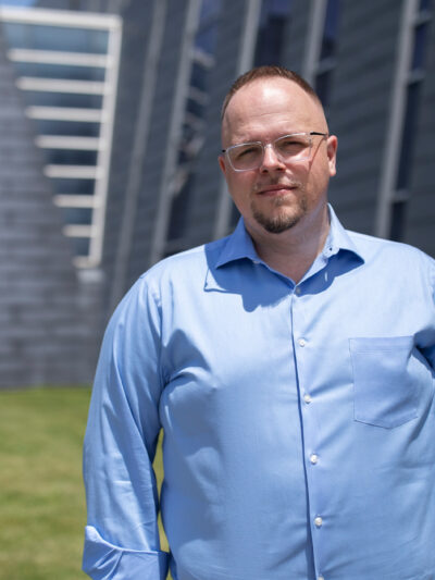 Jared McGarvey standing in the sun