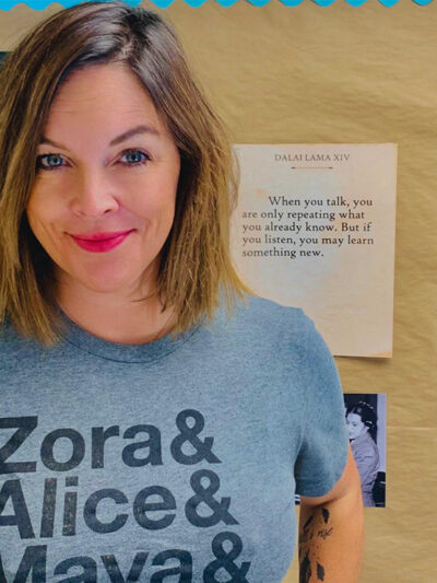 Teacher and activist against censorship, Mary Wood.