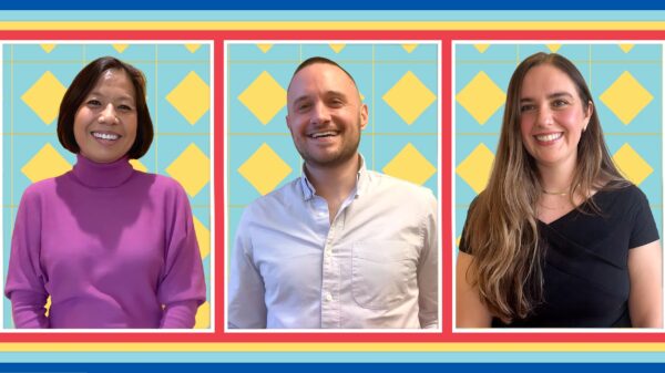 An ACLU graphic featuring Sophia Lin Lakin, Jonathan Topaz, and Molly McGrath with the phrase ACLU Pop Quiz Voting Rights Addition.