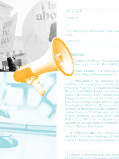 An image with various civil liberties-related graphics.