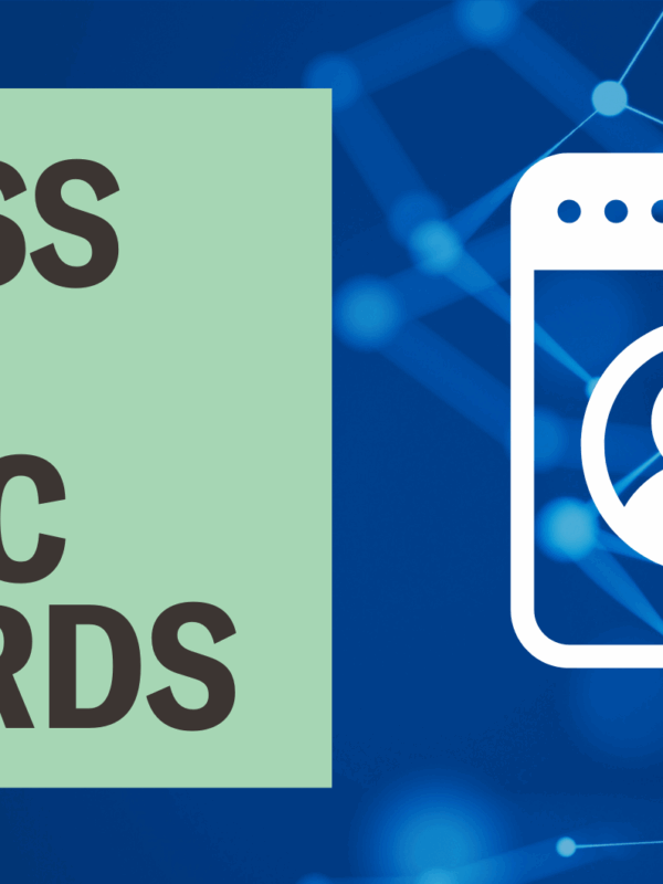 Grey text in a green box on the left reads "access your public records" with a white graphic of a digital profile on the right, against a blue digital style background