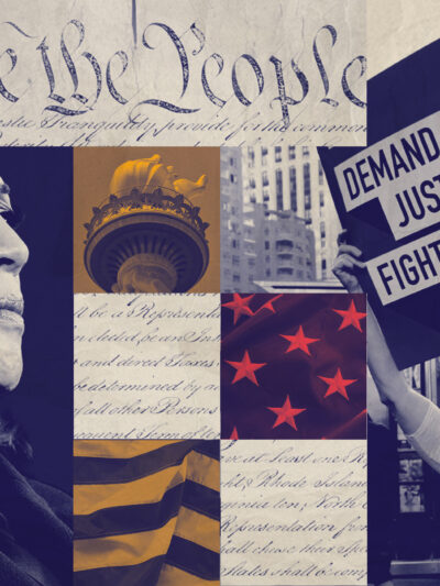 A graphic featuring Harris and imagery pertaining to the criminal legal system.