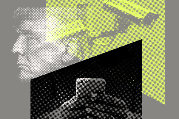 A collage of images pertaining to data privacy.