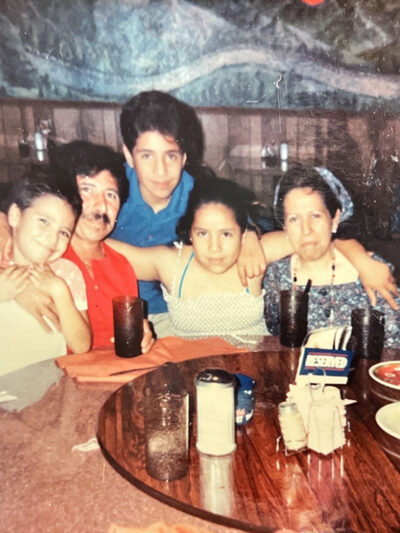 Maribel Hernández Rivera as a young child with her family.