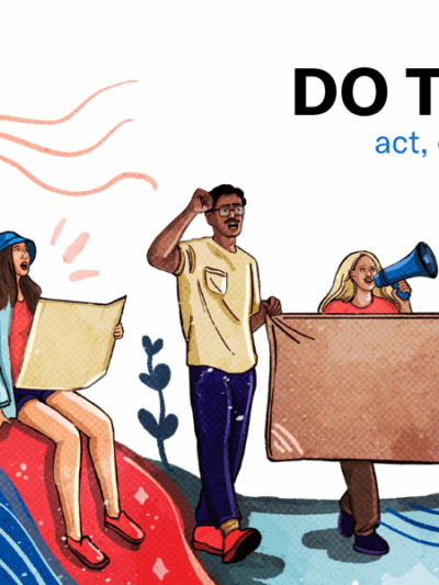 a group of diverse people protesting