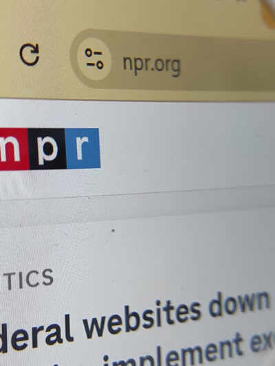 A close-up of a window on NPR's website.