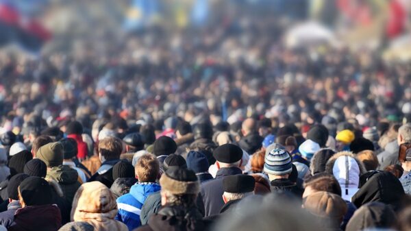 large crowd of people from the back