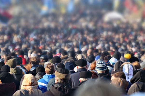 large crowd of people from the back