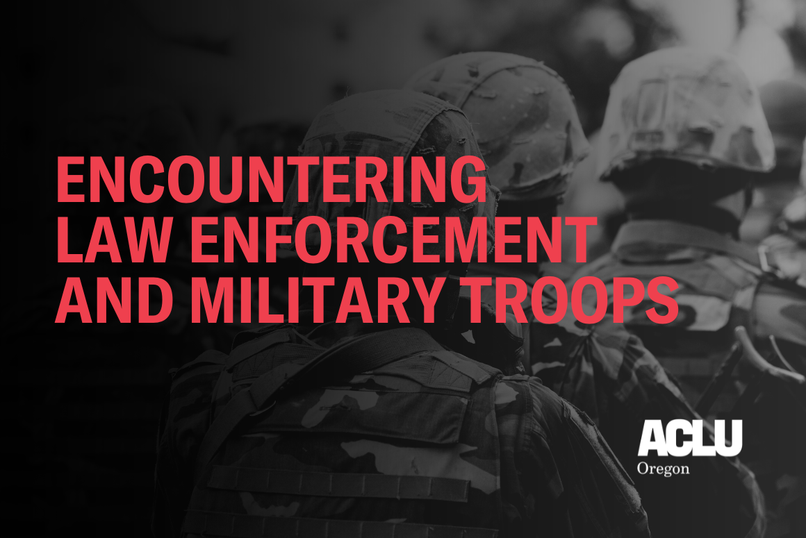 Encountering Law Enforcement and Military Troops