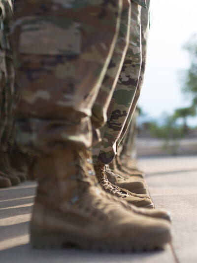 U.S. Army Soldiers standing in formation.
