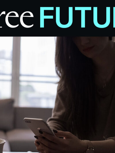 A woman looking at her mobile phone