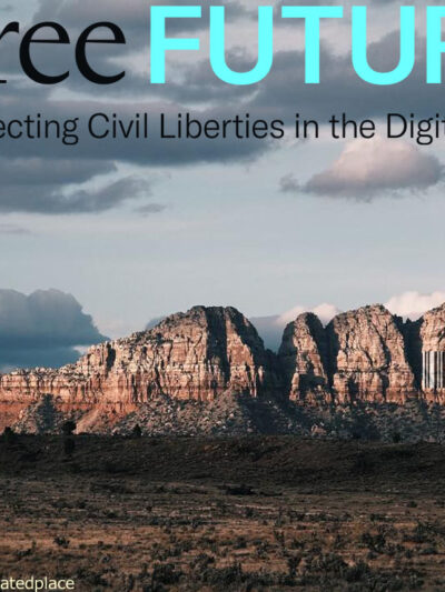 A Utah mesa at sunset with a barcode superimposed on the side cliffs