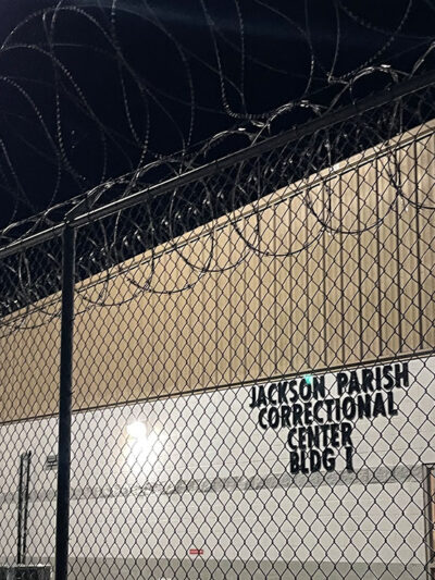 The exterior of a building at the Jackson Parish Correctional Center.
