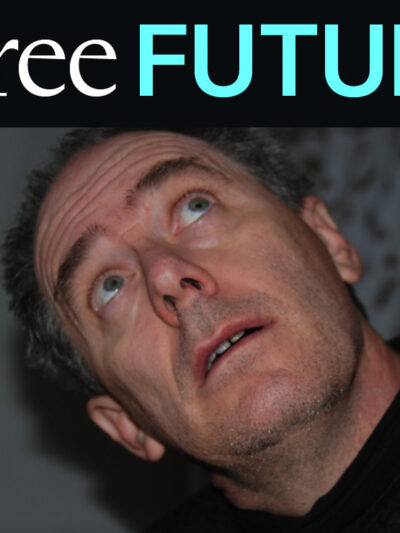 A man looking anxiously upward