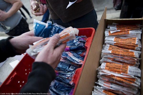 The Modesto Needle Exchange on Daly Ave in Modesto.