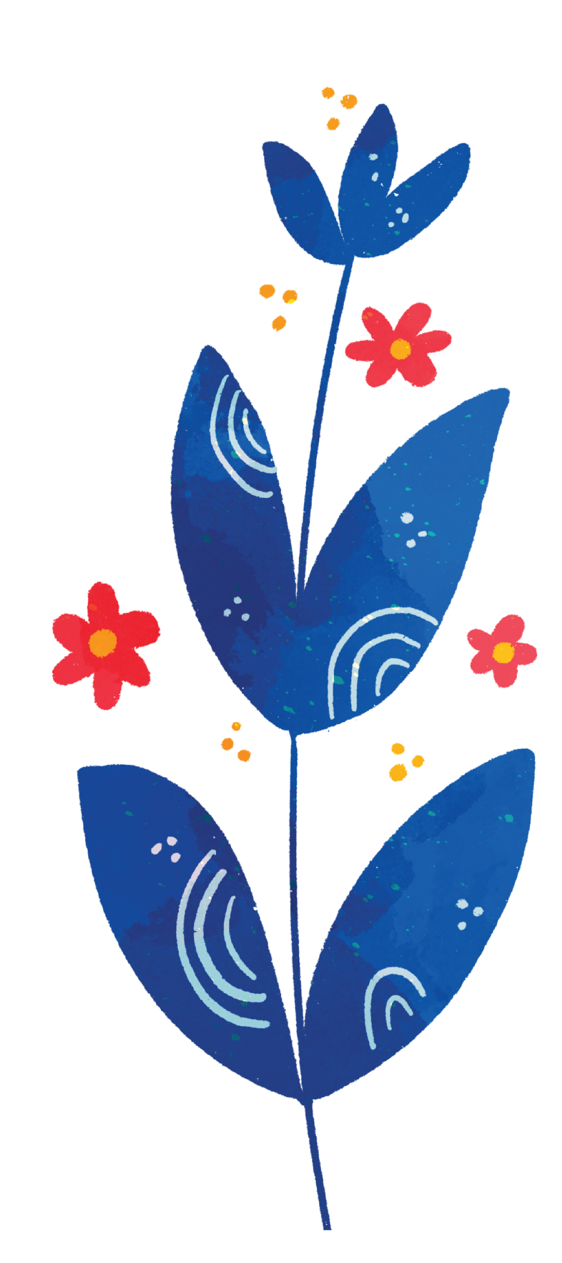 a stem of leaves