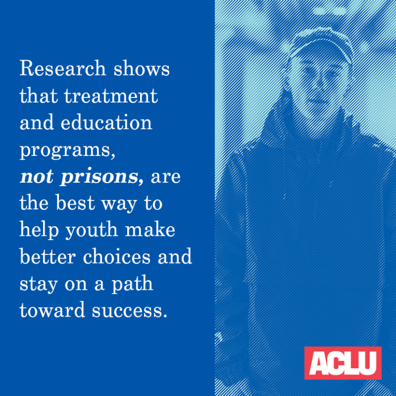 research shows treatment and education programs, not prisons, are the best way to help youth make better choices