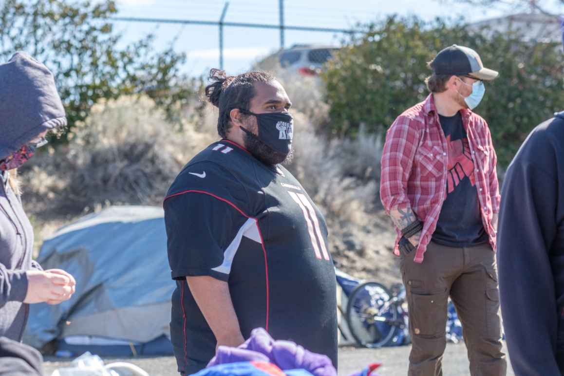 Luke Richter an Michael Satcher of the Central Oregon Peacekeepers