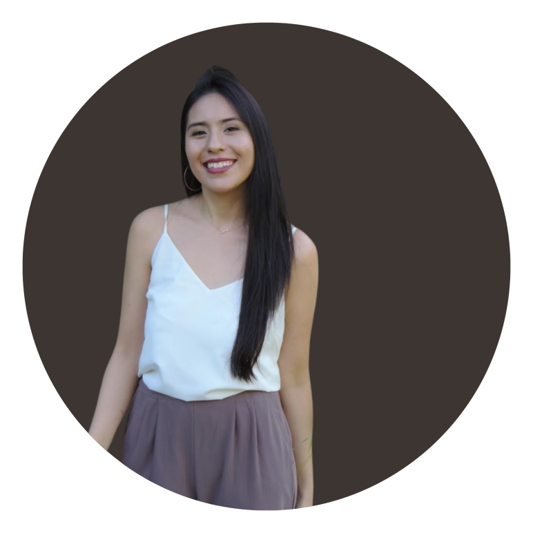 photo of Mariana Garcia Medina smiling in front of brown background