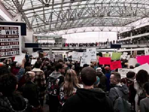 Portland International Airport Protestors 