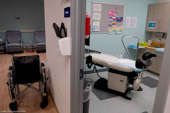 Inside an abortion clinic.