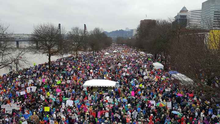 Photo by Another Believer A huge crowd gathered for the Women's March on Portland in January.