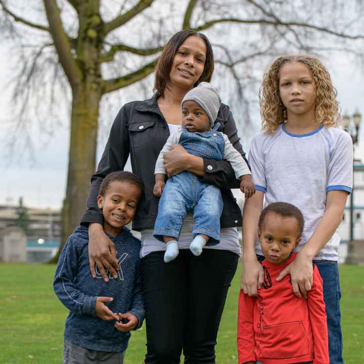 Alicia and her kids