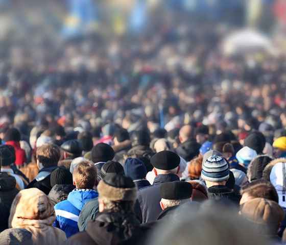 large crowd of people from the back